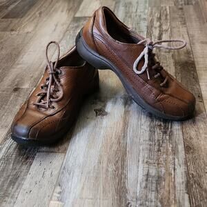 Dansko Kip Women's Shoes Size 9 1/2-10 Brown &‎ Black Lace Up Leather Work Wear